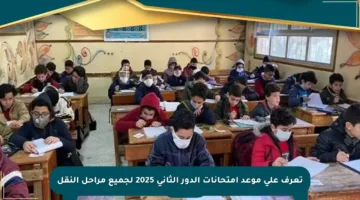 تعرف على موعد امتحانات الدور الثاني 2025 لجميع مراحل النقل